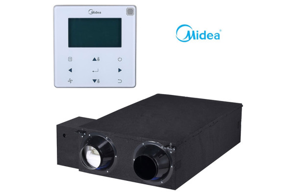 Midea HRV-D800(B) (800 m3/h, 230V, 1 fázis) WDC-120G/WK távirányítóval